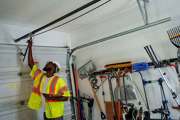 Professional Garage Door Panel Replacement technician working in Chubbuck, ID